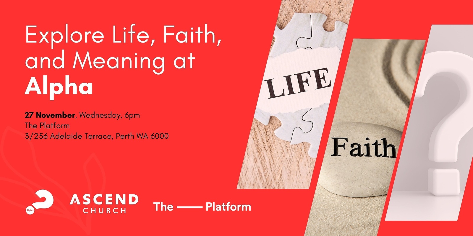 Banner image for Explore Life, Faith, and Meaning at Alpha