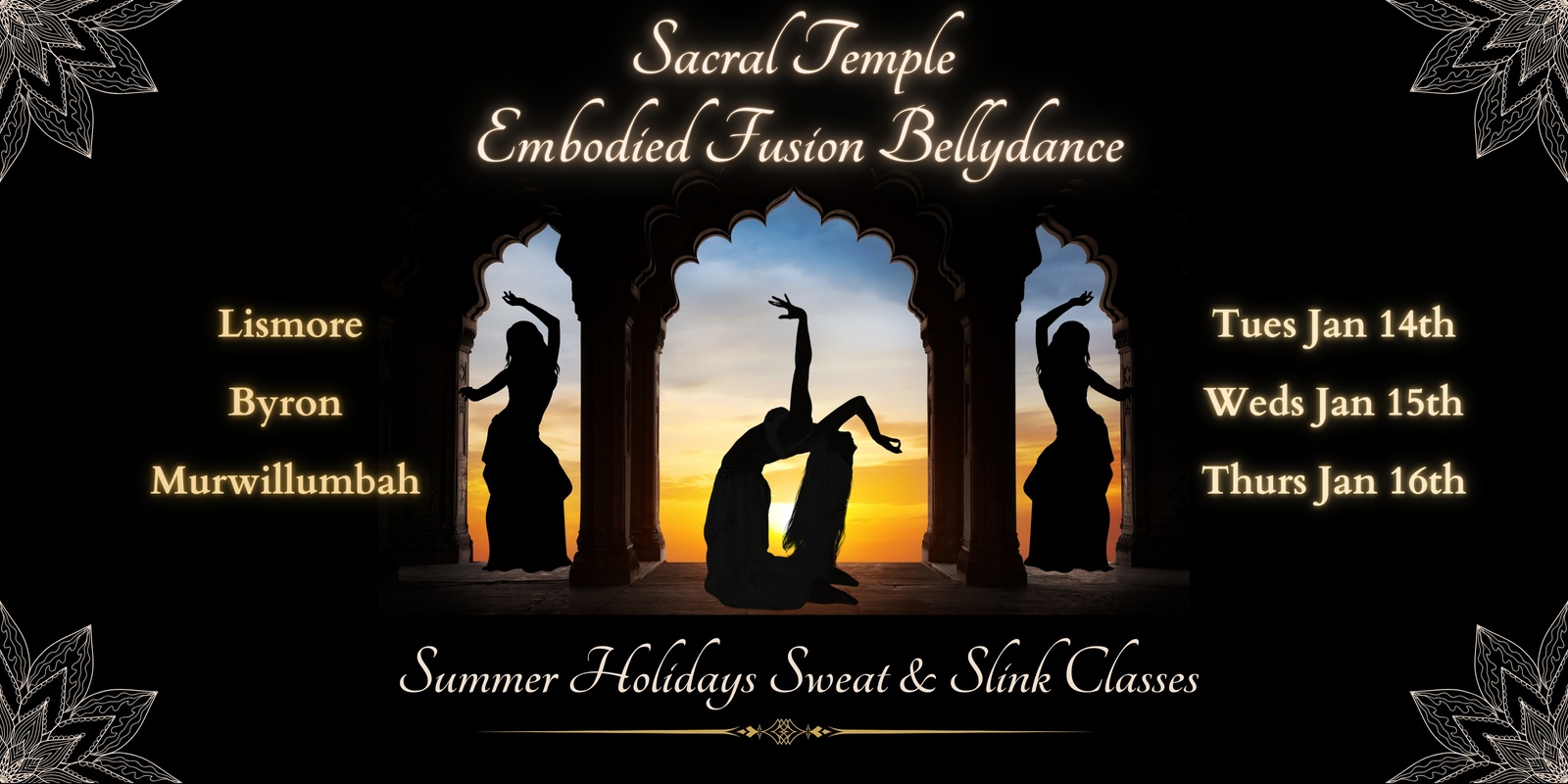 Banner image for Sacral Temple: Embodied Fusion Bellydance Summer Holidays Sweat & Slink Classes