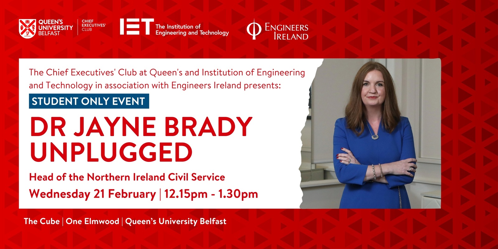 Banner image for Sir Bernard Crossland Unplugged Student Only event with Dr Jayne Brady