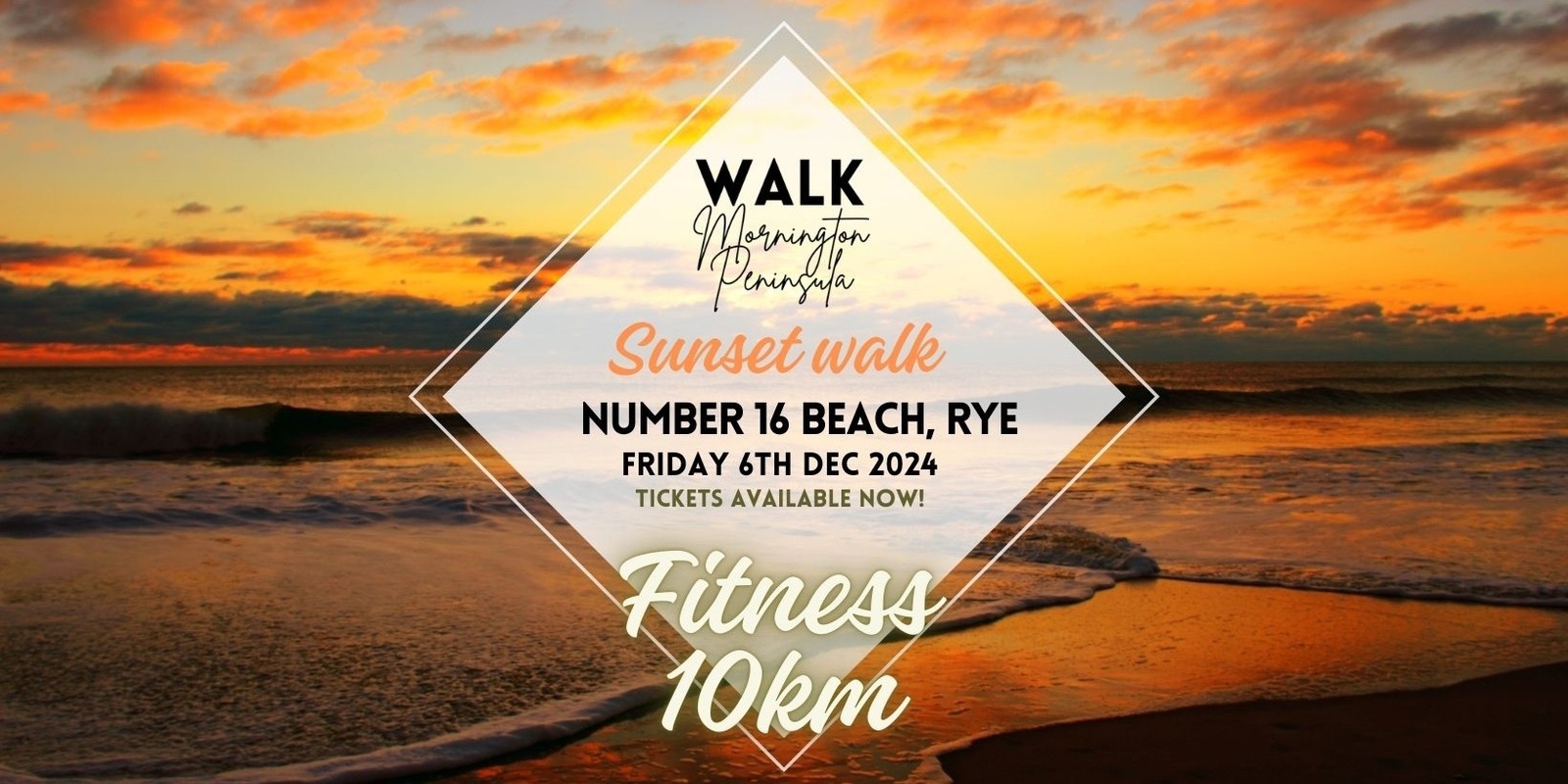 Banner image for Number 16 Beach Sunset walk - Fitness 10km