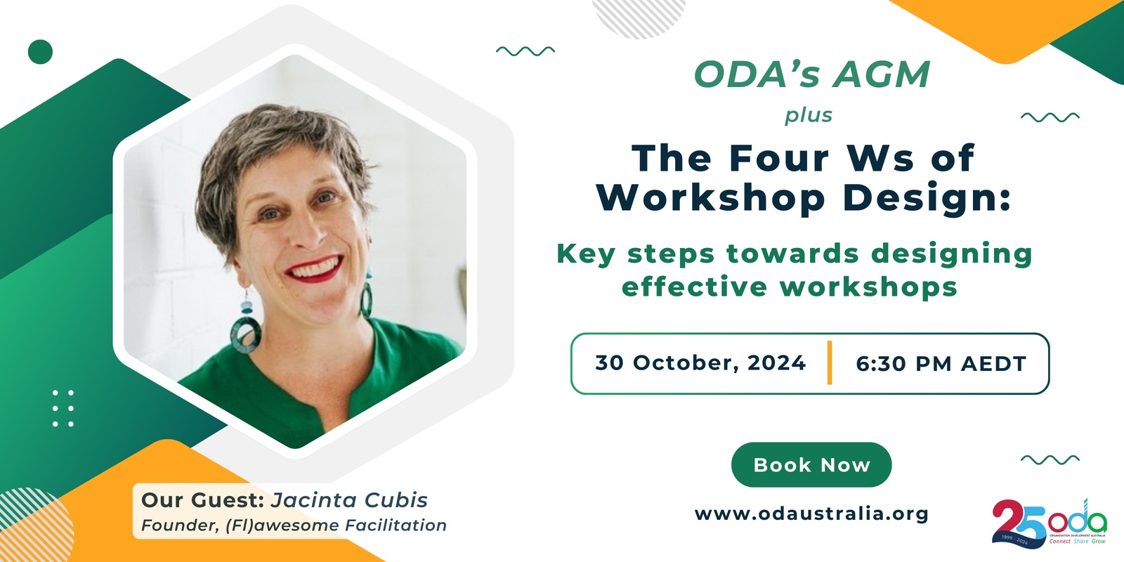 Banner image for ODA's AGM plus The Four Ws of Workshop Design: Key steps towards designing effective workshops