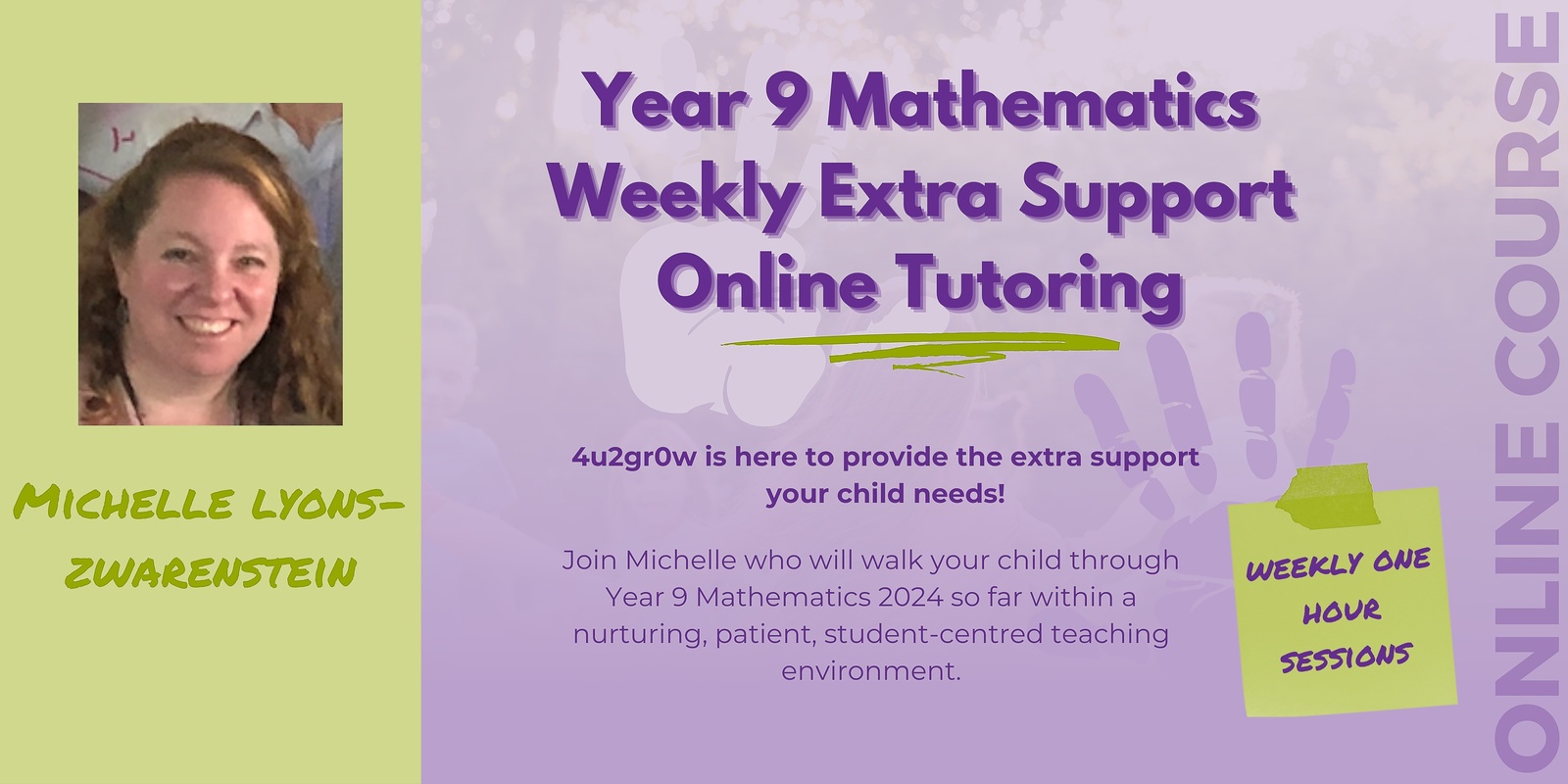 Banner image for Year 9 Mathematics Weekly Extra Support Online Tutoring