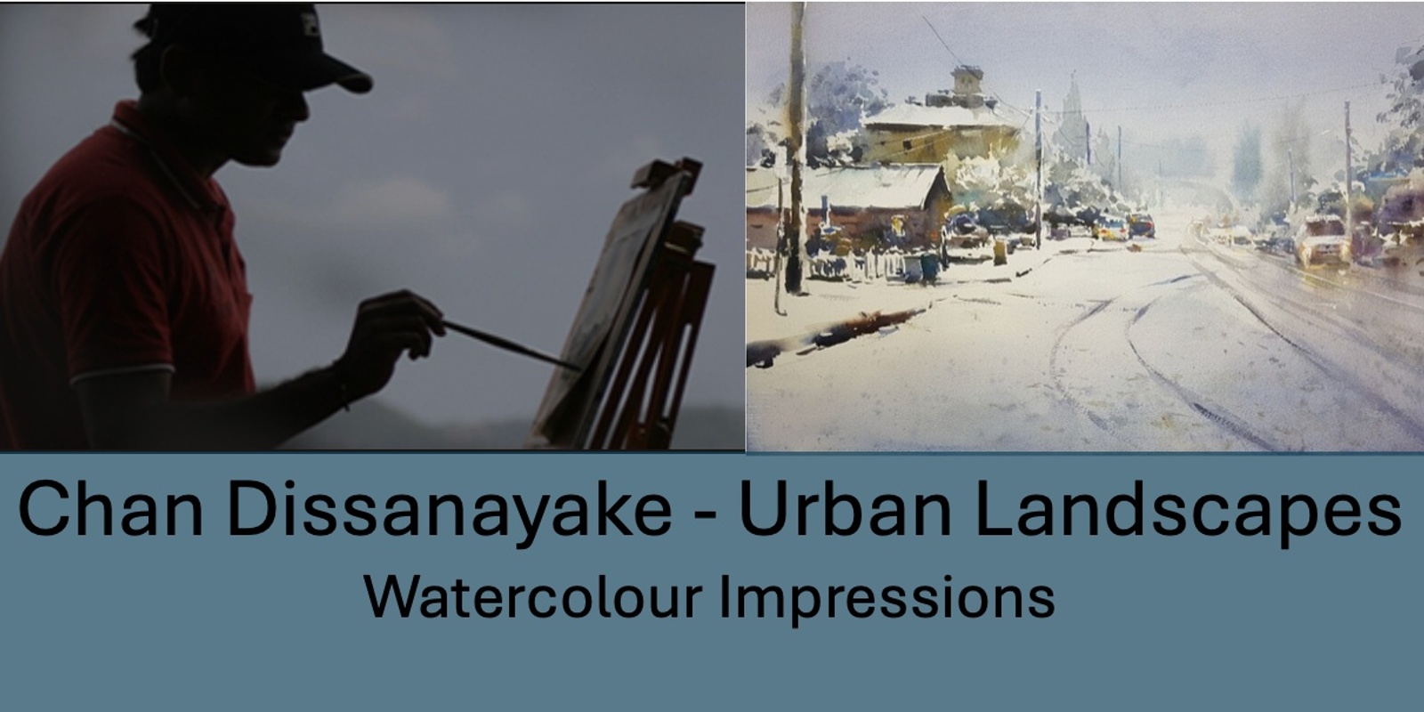 Banner image for Chan Dissanayake - 2 Day Watercolour Urban Landscapes Workshop