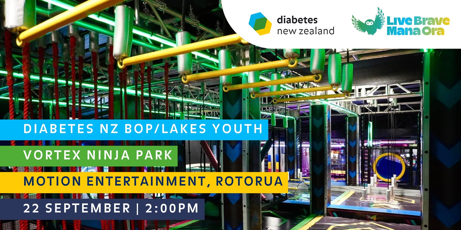 Banner image for Diabetes NZ BOP/Lakes Youth: Vortex Ninja Park, Rotorua