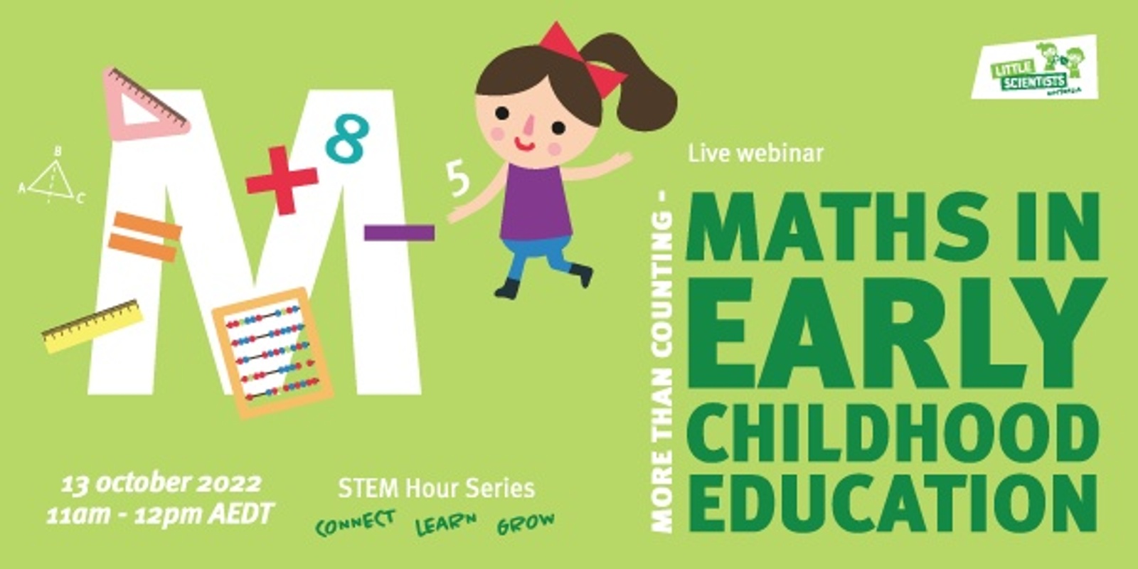 Banner image for STEM Hour: Connect, learn, grow - More than counting: Maths in early childhood education