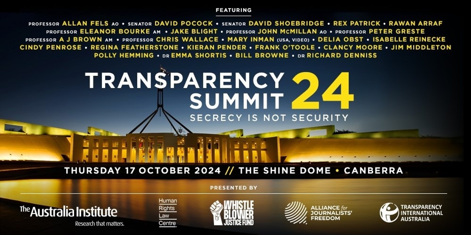 Banner image for Transparency Summit 2024: Secrecy is not security