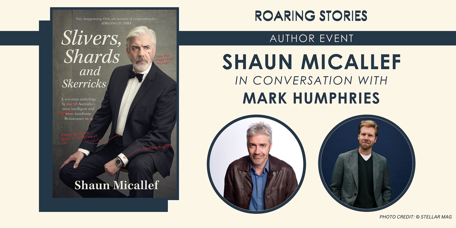 Banner image for Shaun Micallef in conversation with Mark Humphries