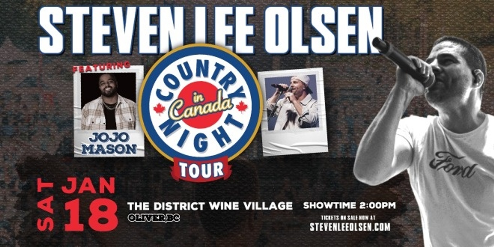 Banner image for STEVEN LEE OLSEN - Country Night in Canada Featuring JoJo Mason | WINTER CONCERT 