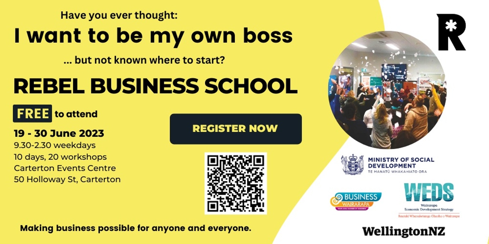 Banner image for Rebel Business School, Wairarapa 2023