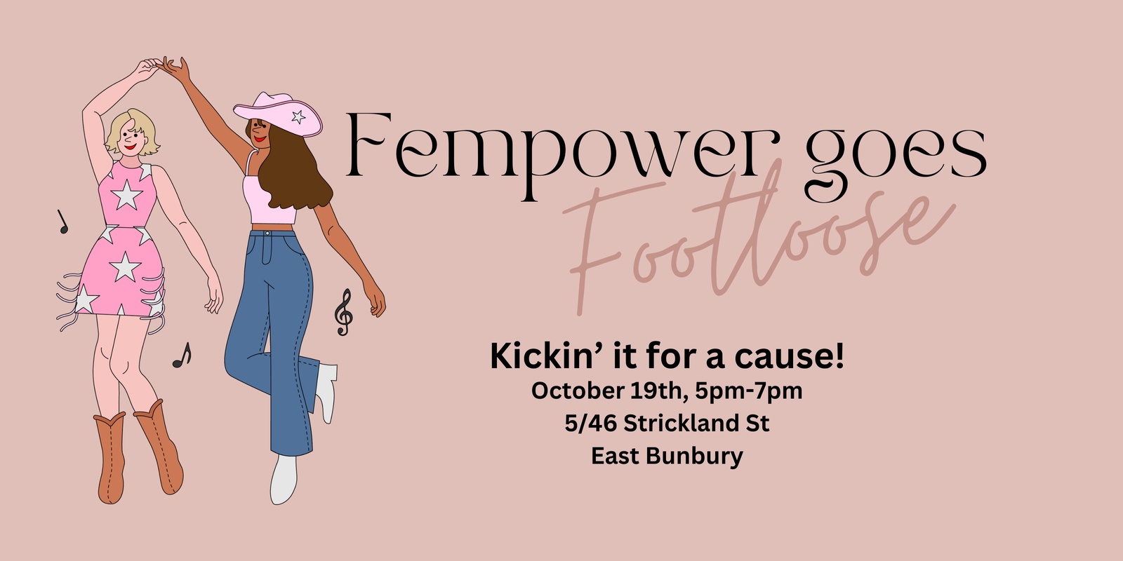 Banner image for Fempower goes Footloose: Kickin' it for a cause