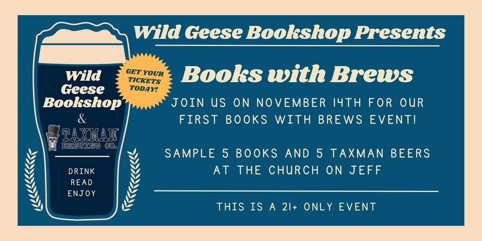 Banner image for Books with Brews at The Church on Jeff