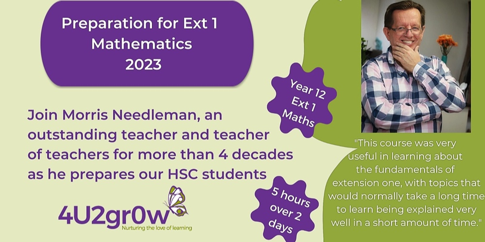 Banner image for Preparation for Year 12 Ext1 Mathematics