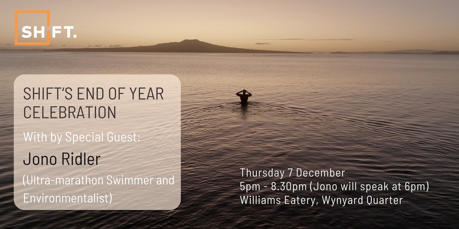 Banner image for SHIFT's End of Year Celebration with special guest Jono Ridler  