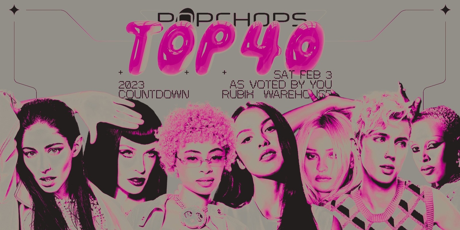 Banner image for Popchops: A 2023 Top 40 Countdown RAVE