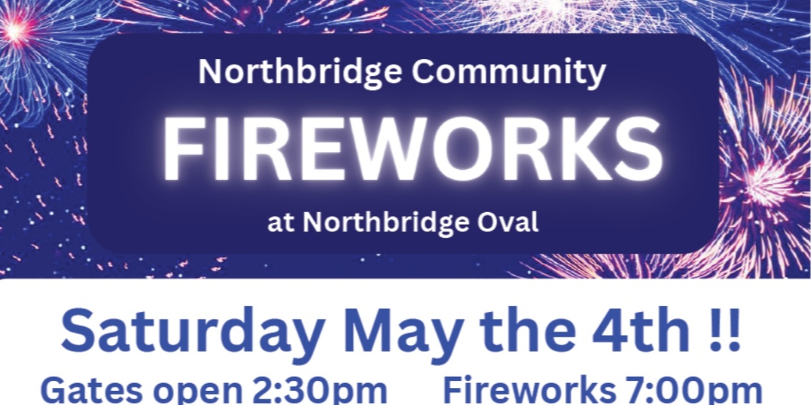 Banner image for Northbridge Rotary Community Fireworks 2024