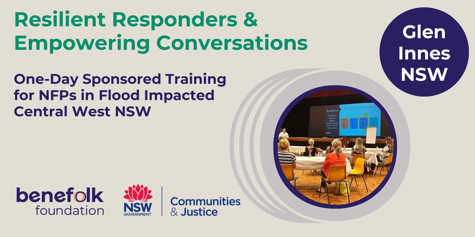 Banner image for Glen Innes NSW - 'Resilient Responders and Empowering Conversations' One Day Training 