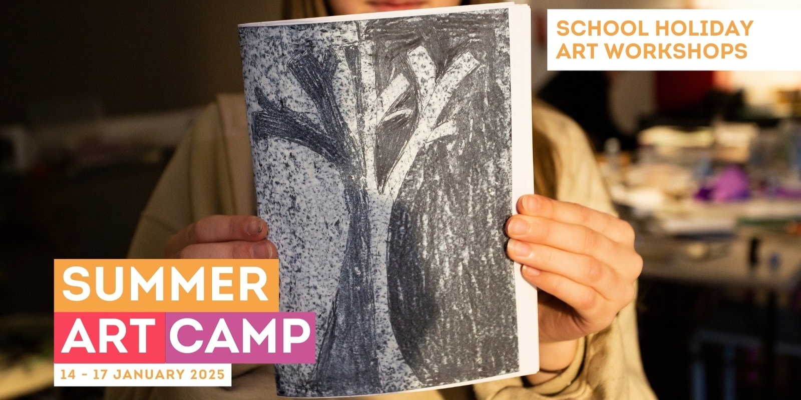 Banner image for Summer Art Camp: Shadow and Light – Drawing Workshop (Teens)