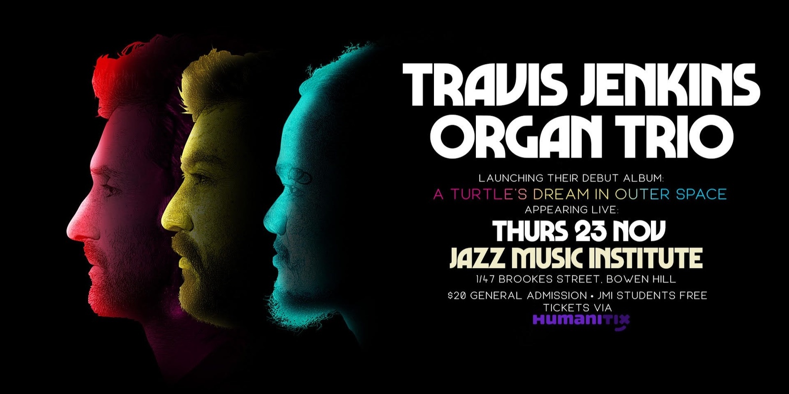 Banner image for Travis Jenkins Organ Trio launch Debut Album 'A Turtle's Dream In OuterSpace'