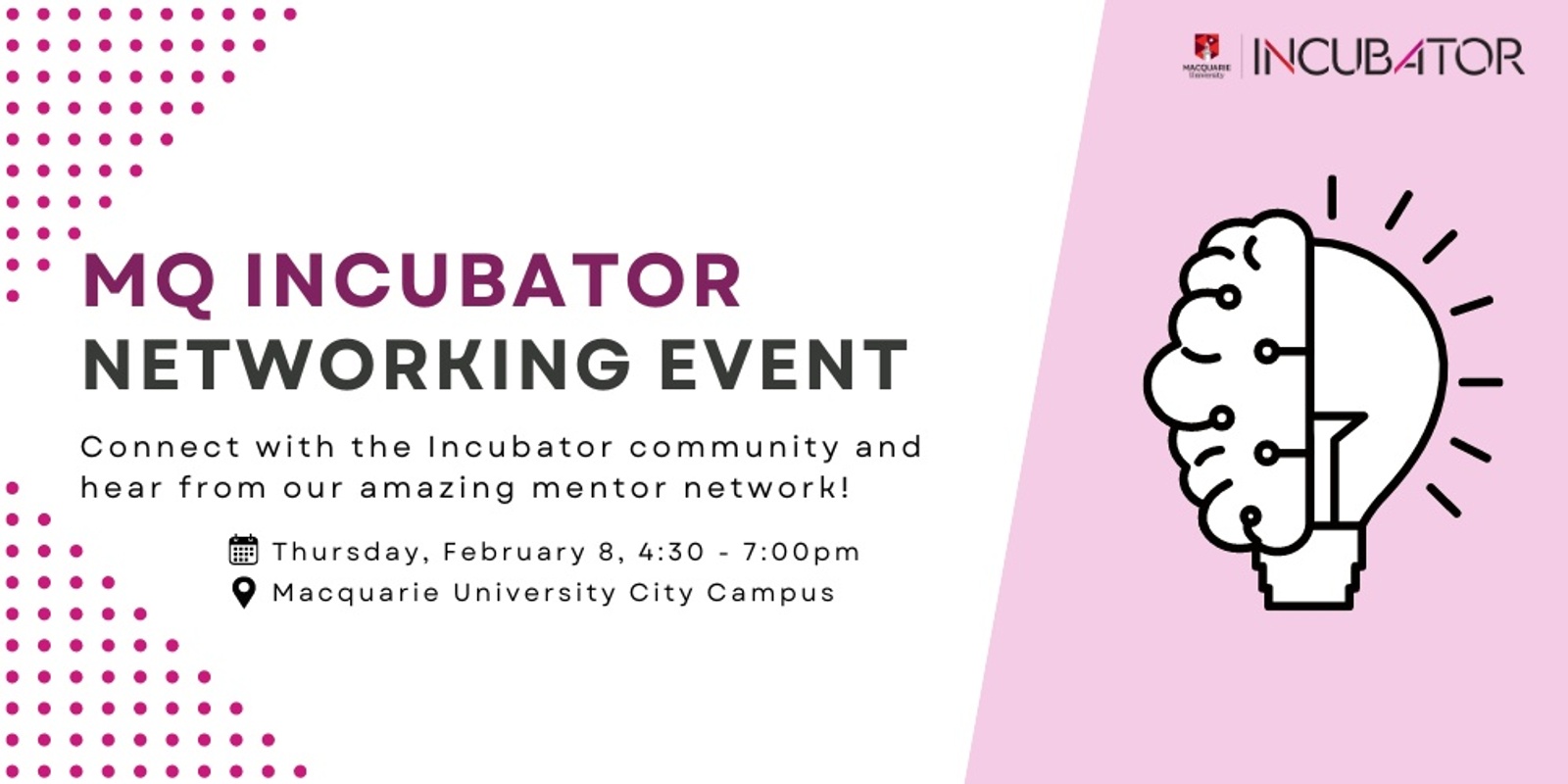 Banner image for MQ Incubator Networking Event