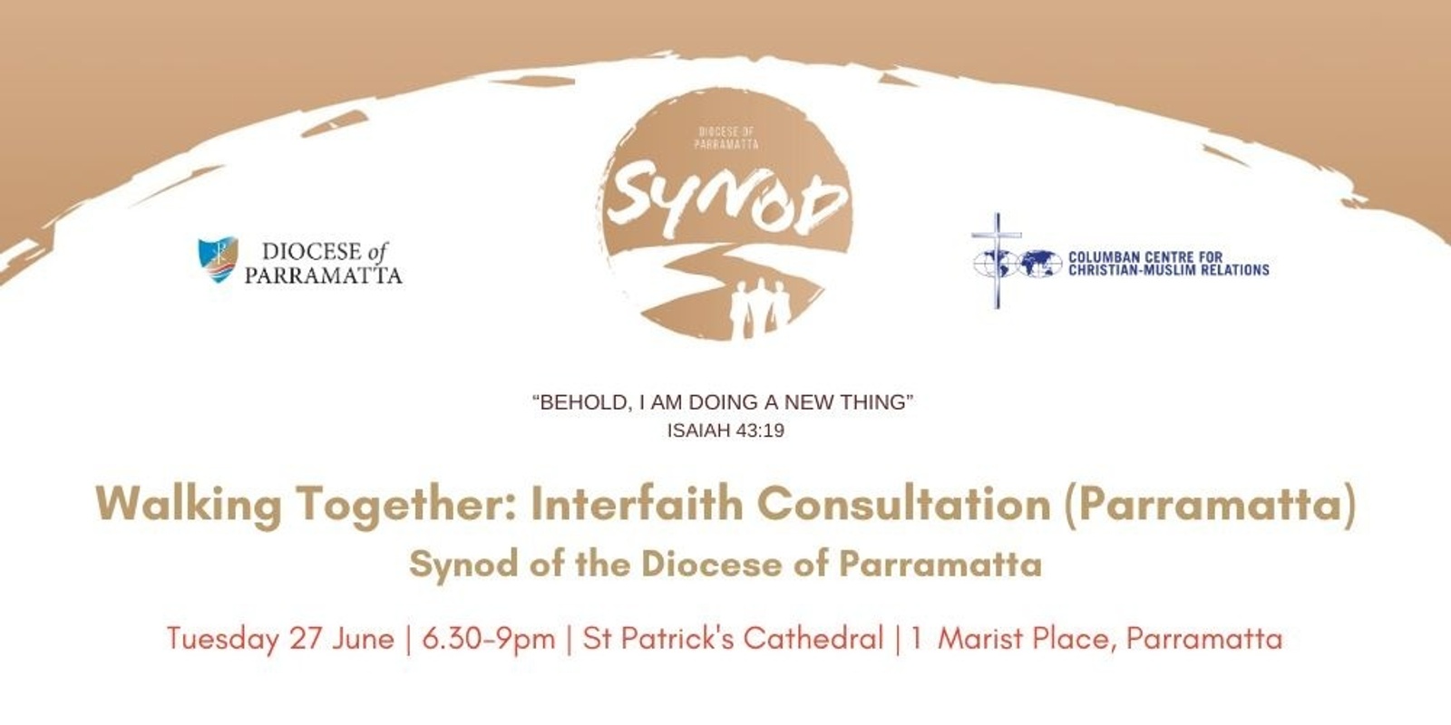 Banner image for Walking Together: Interfaith Consultation (Parramatta) - Synod of the Diocese of Parramatta