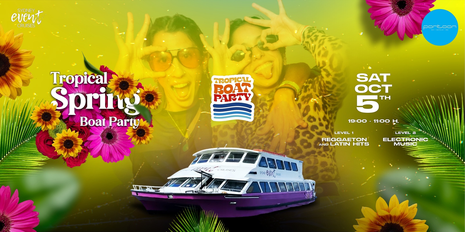 Banner image for Tropical Boat Party Spring season 2024