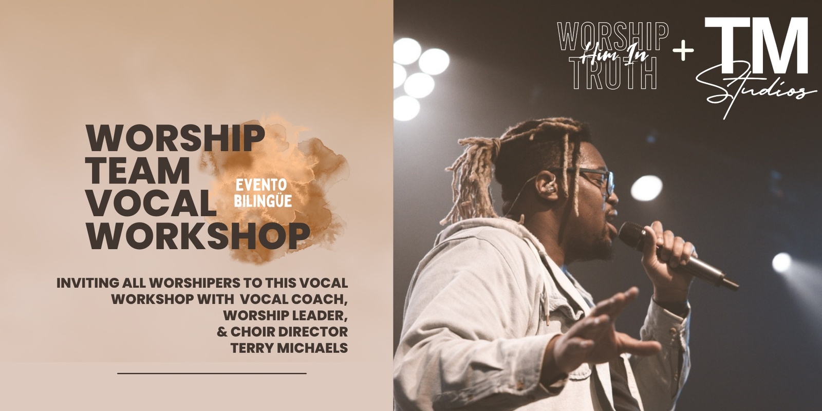 Banner image for Terry Michael's Studios Presents: Worship Team Vocal Workshop
