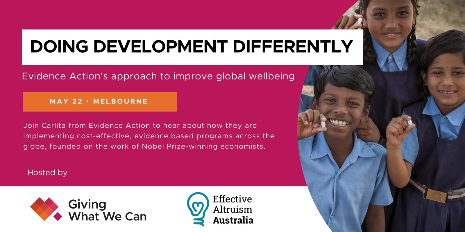 Banner image for Doing Development Differently: Evidence Action's approach to improve global wellbeing