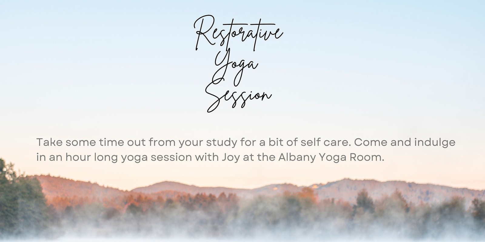 Banner image for Restorative Yoga with Joy for study hub students