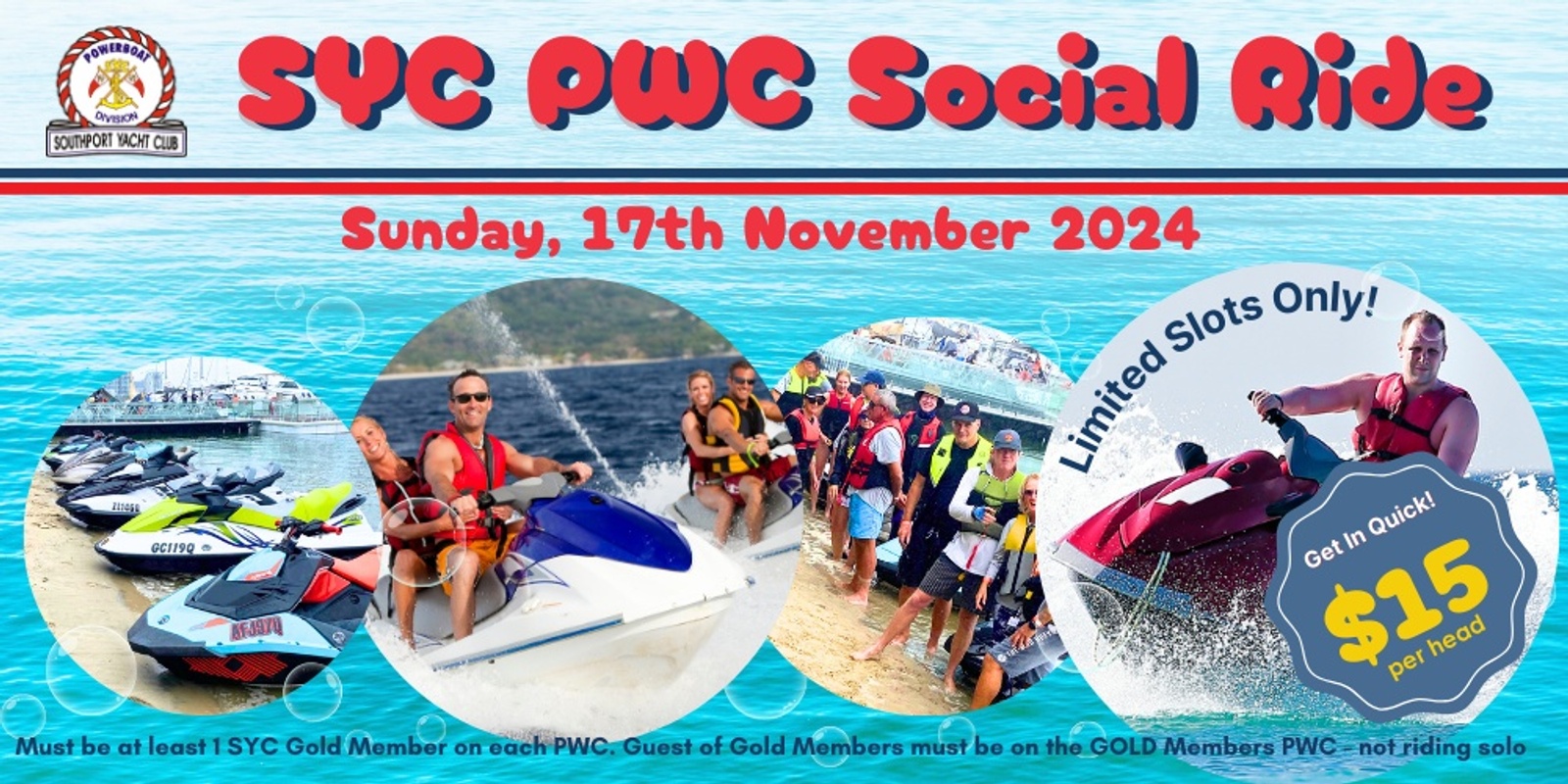 Banner image for Southport Yacht Club PWC Social Ride - November 2024