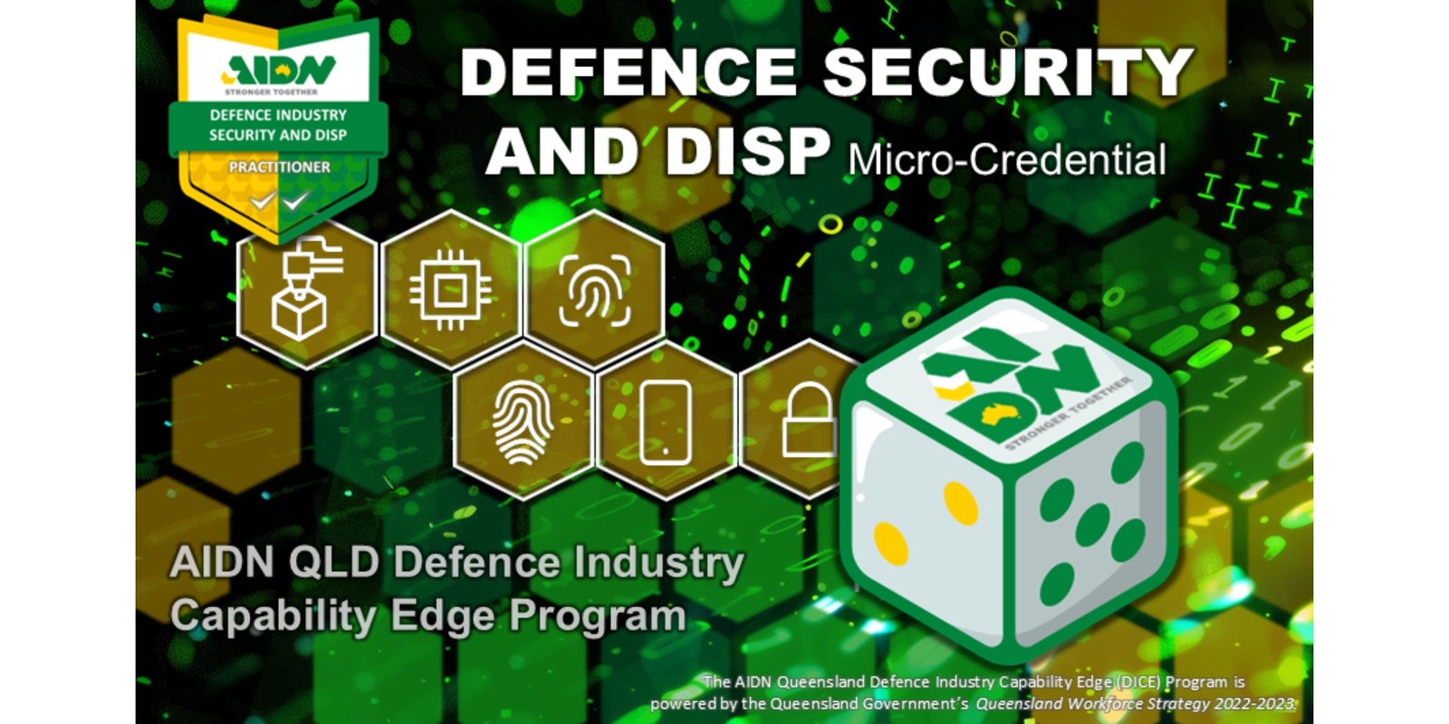 Banner image for AIDN QLD DICE Micro-Credential 4: Defence Security and DISP