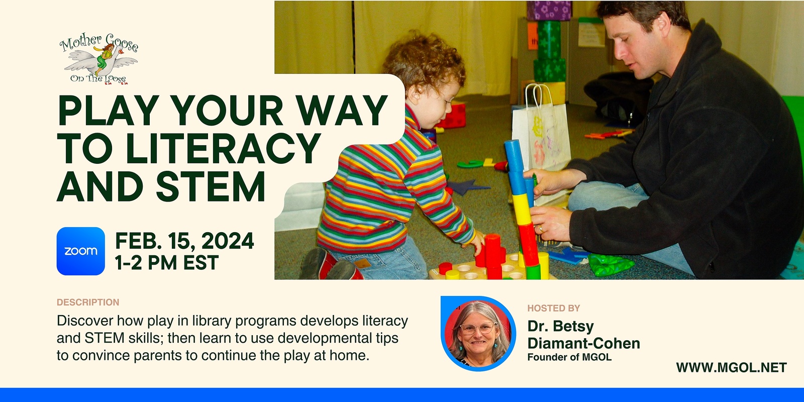 Banner image for Play Your Way to Literacy and STEM Webinar