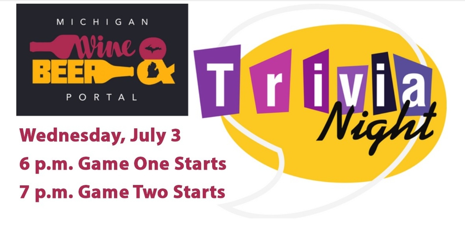 Banner image for Trivia Night at the Michigan Wine and Beer Portal! 