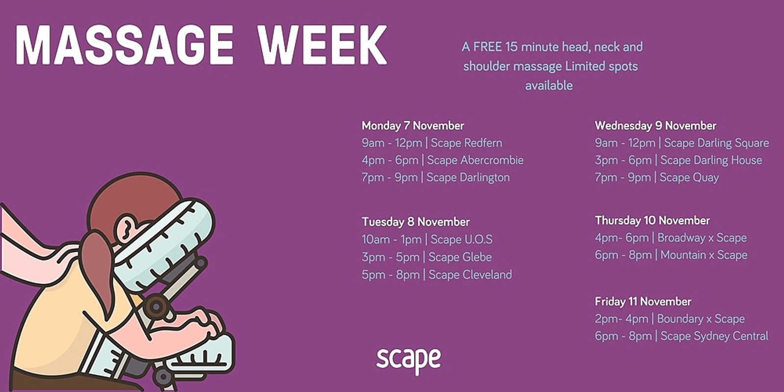 Banner image for Massage Week |FRIDAY| Boundary x Scape  | Scape Sydney Central 