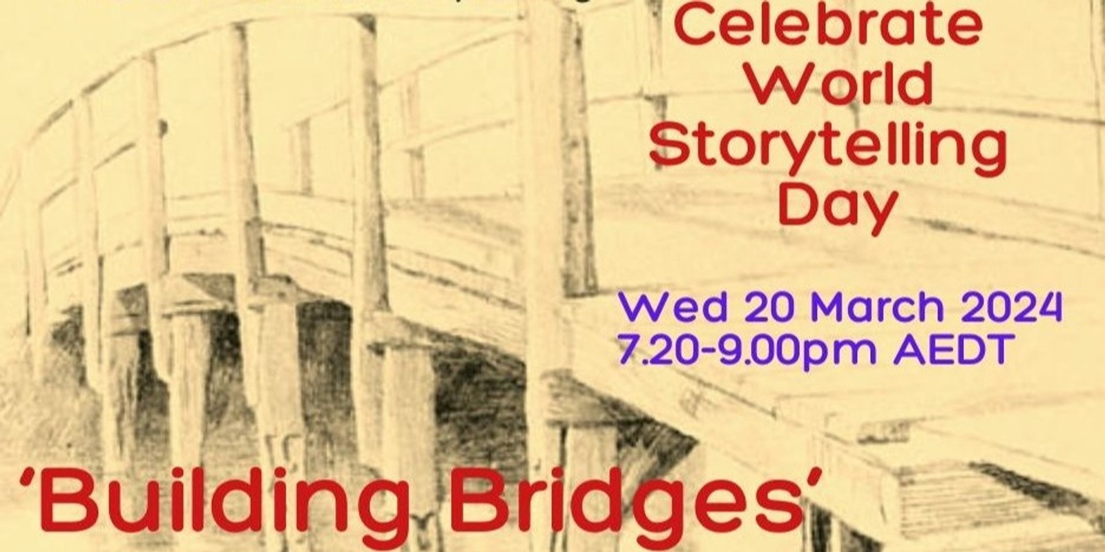 Banner image for 'Building Bridges' -  World Storytelling Day