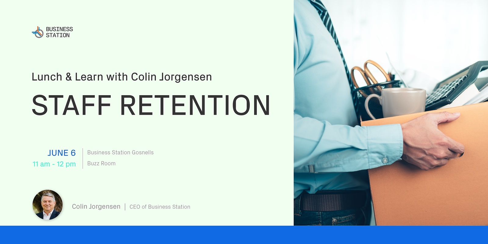 Banner image for Staff Retention - Lunch and Learn with Colin Jorgensen