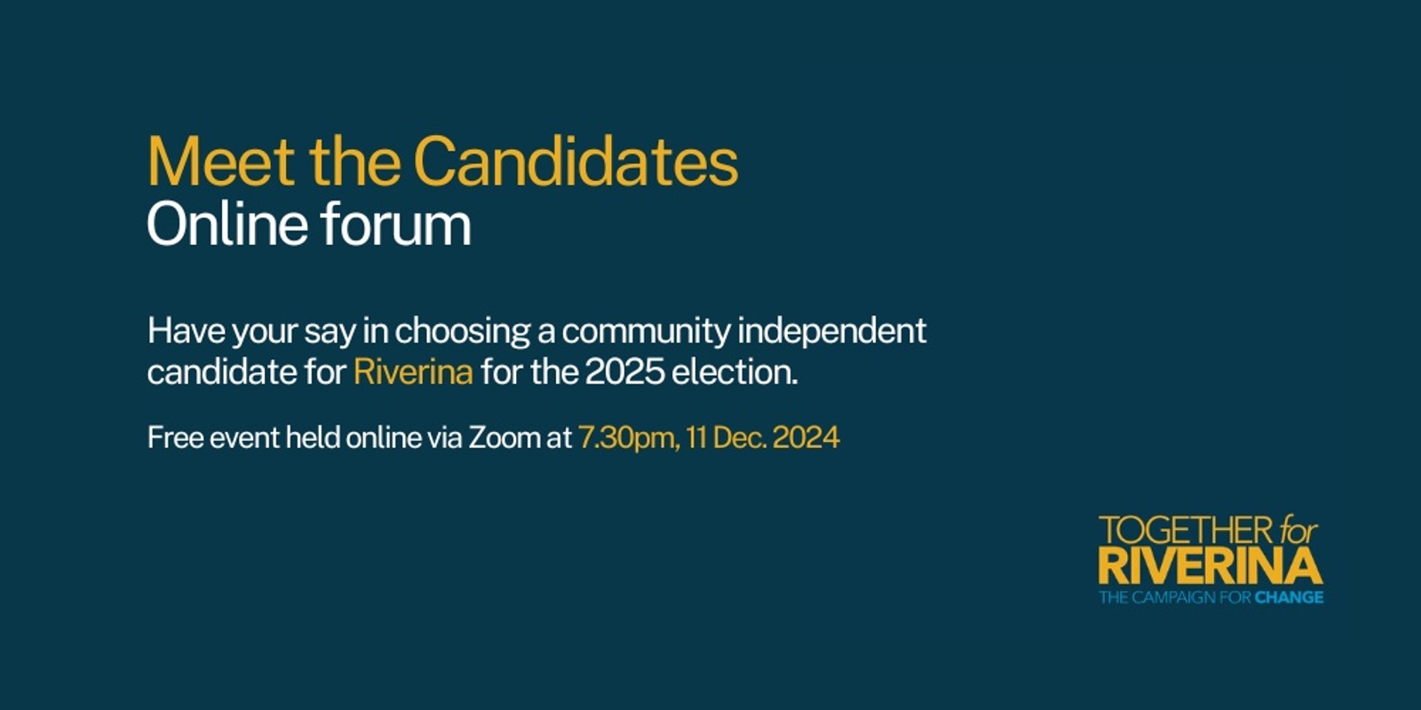 Banner image for Meet the Candidates Online Forum