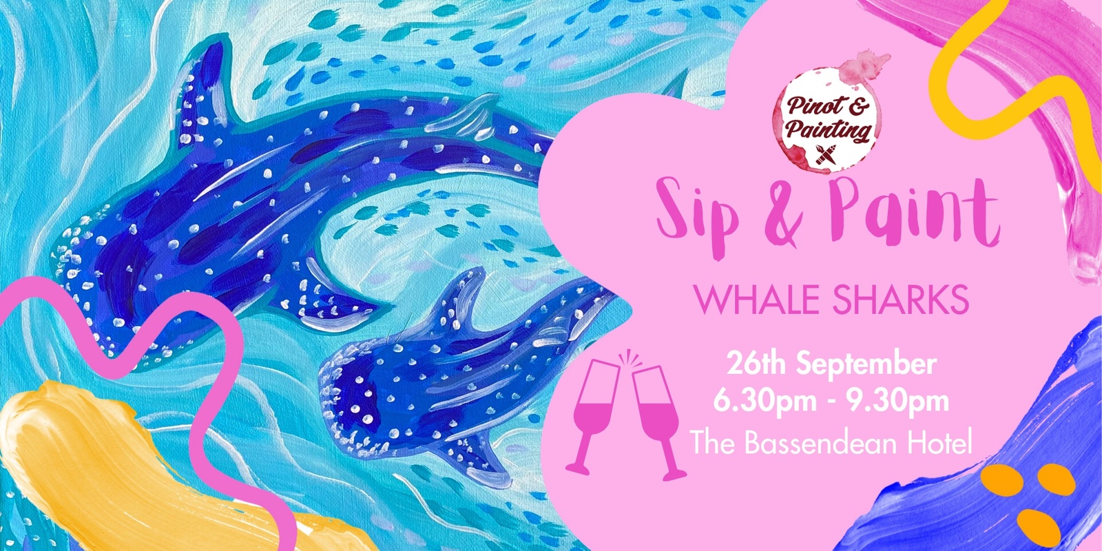 Banner image for Sip & Paint: Whale Sharks @ The Bassendean Hotel