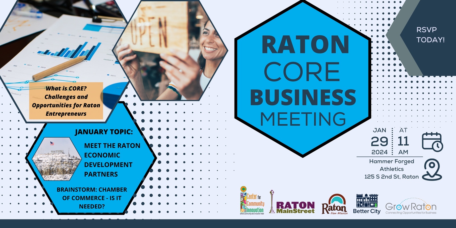 Banner image for Raton CORE Business Meeting (Challenges and Opportunities for Raton Entrepreneurs)