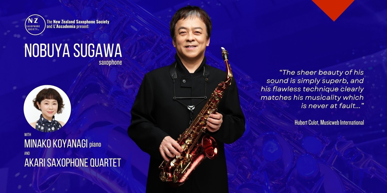 Banner image for Saxophone Spectacular: Nobuya Sugawa in Concert, Auckland