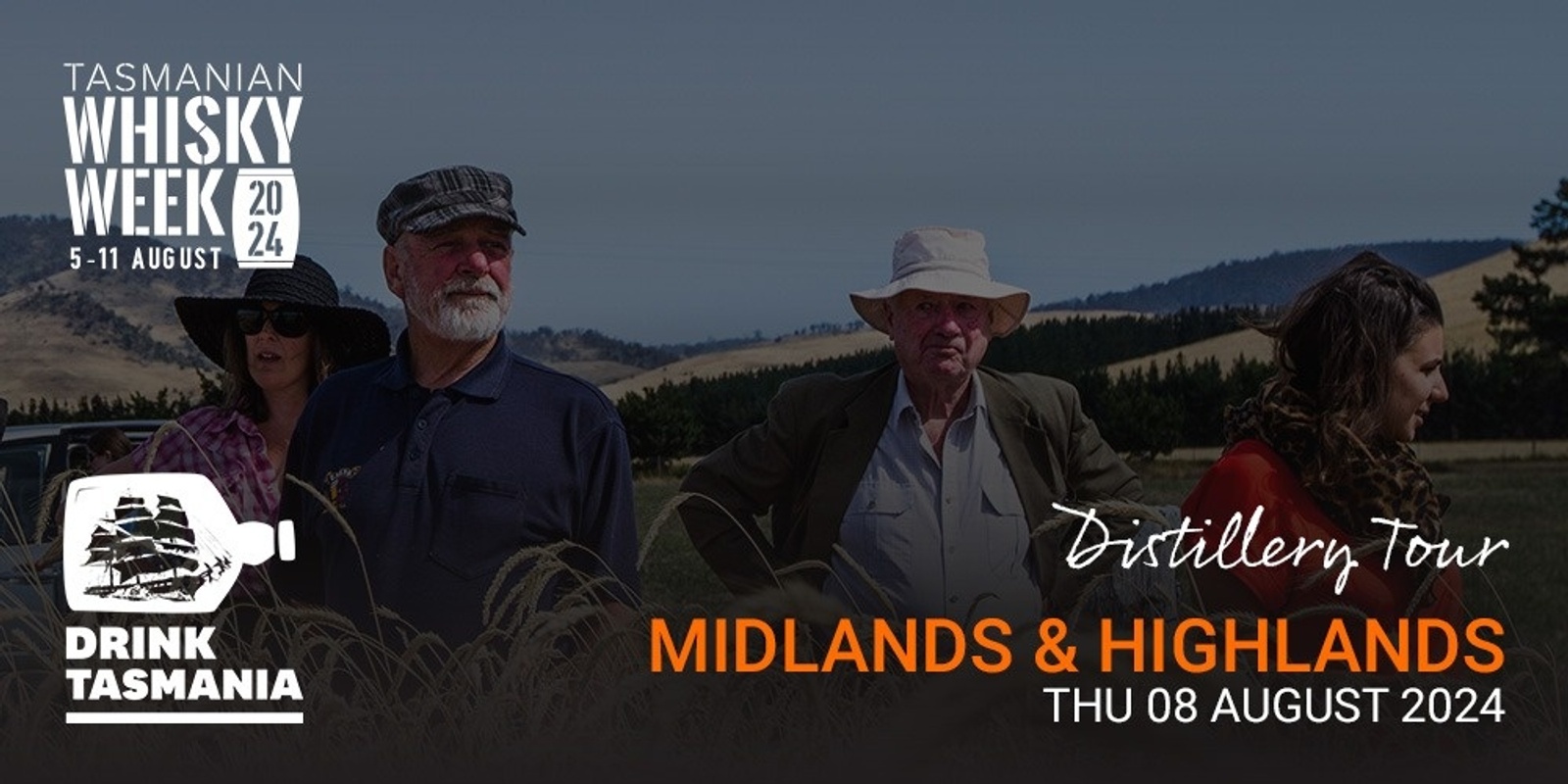 Banner image for Tas Whisky Week - Distillery Tour Midlands & Highlands
