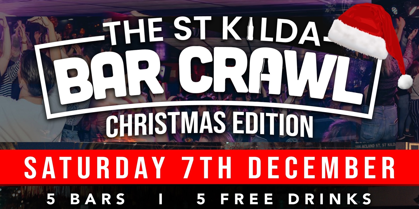 Banner image for The St Kilda Bar Crawl - Christmas Edition