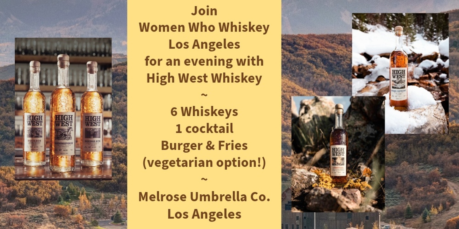 Banner image for High West Whiskey Tasting with Becky Smith & Bianca Sterling