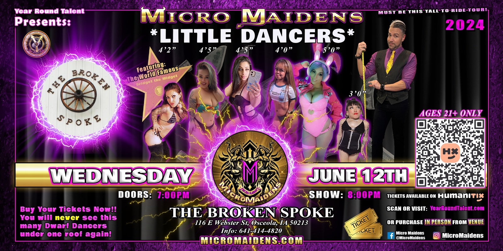 Banner image for Osceola, IA - Micro Maidens: The Show "Must Be This Tall to Ride!"