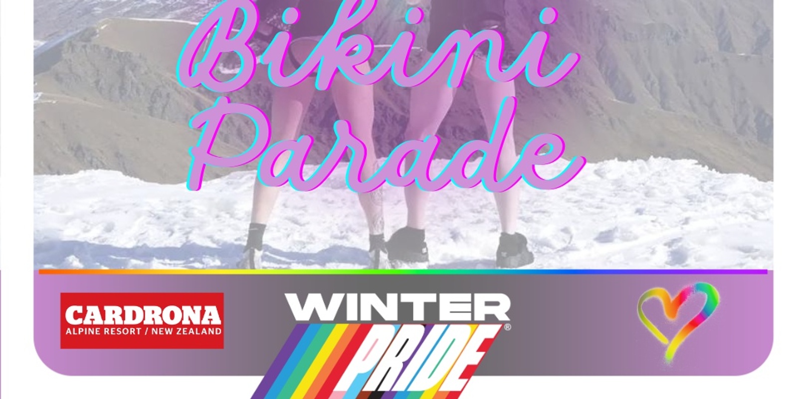 Banner image for The Bikini Pride Run 2024 at Cardrona Ski Field