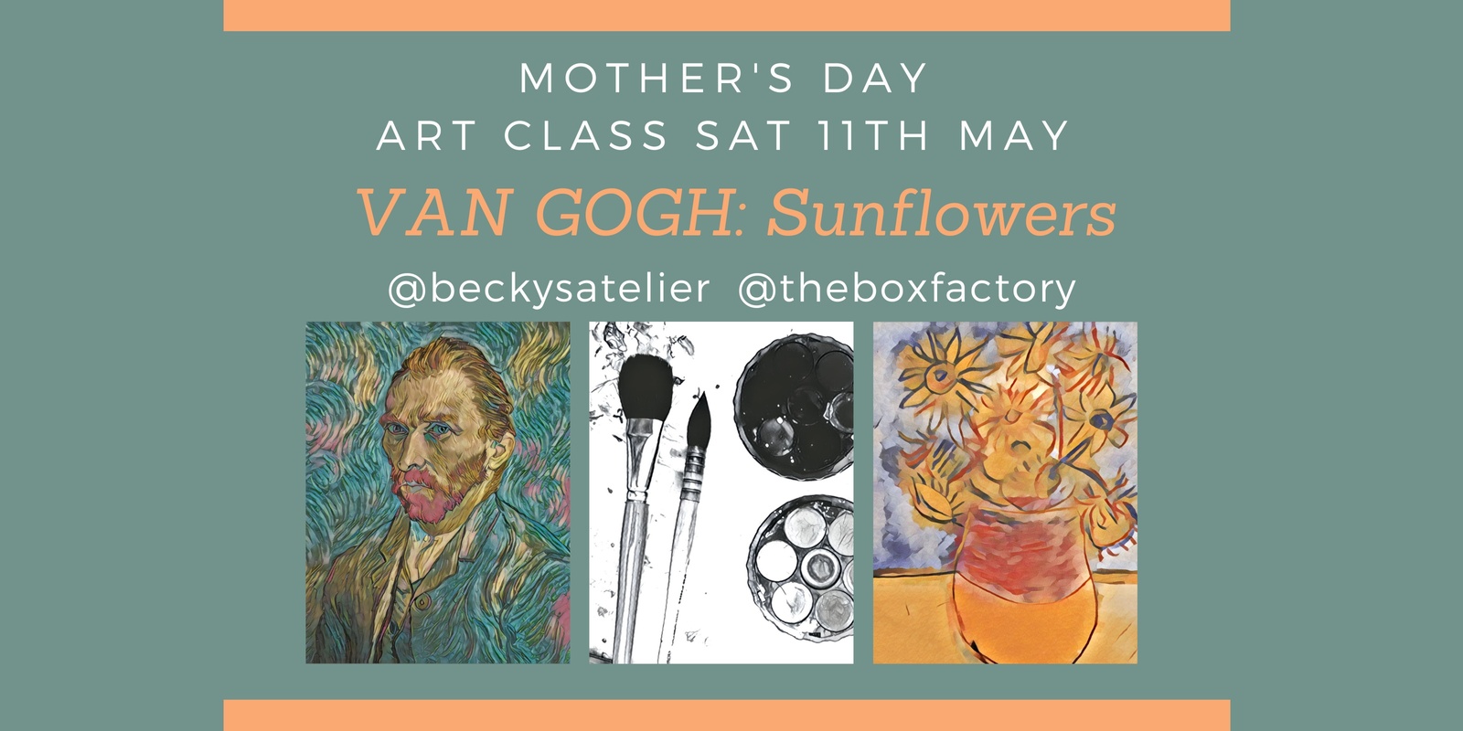 Banner image for Mother's Day themed Art Class: Vincent VAN GOGH : sunflowers + afternoon tea