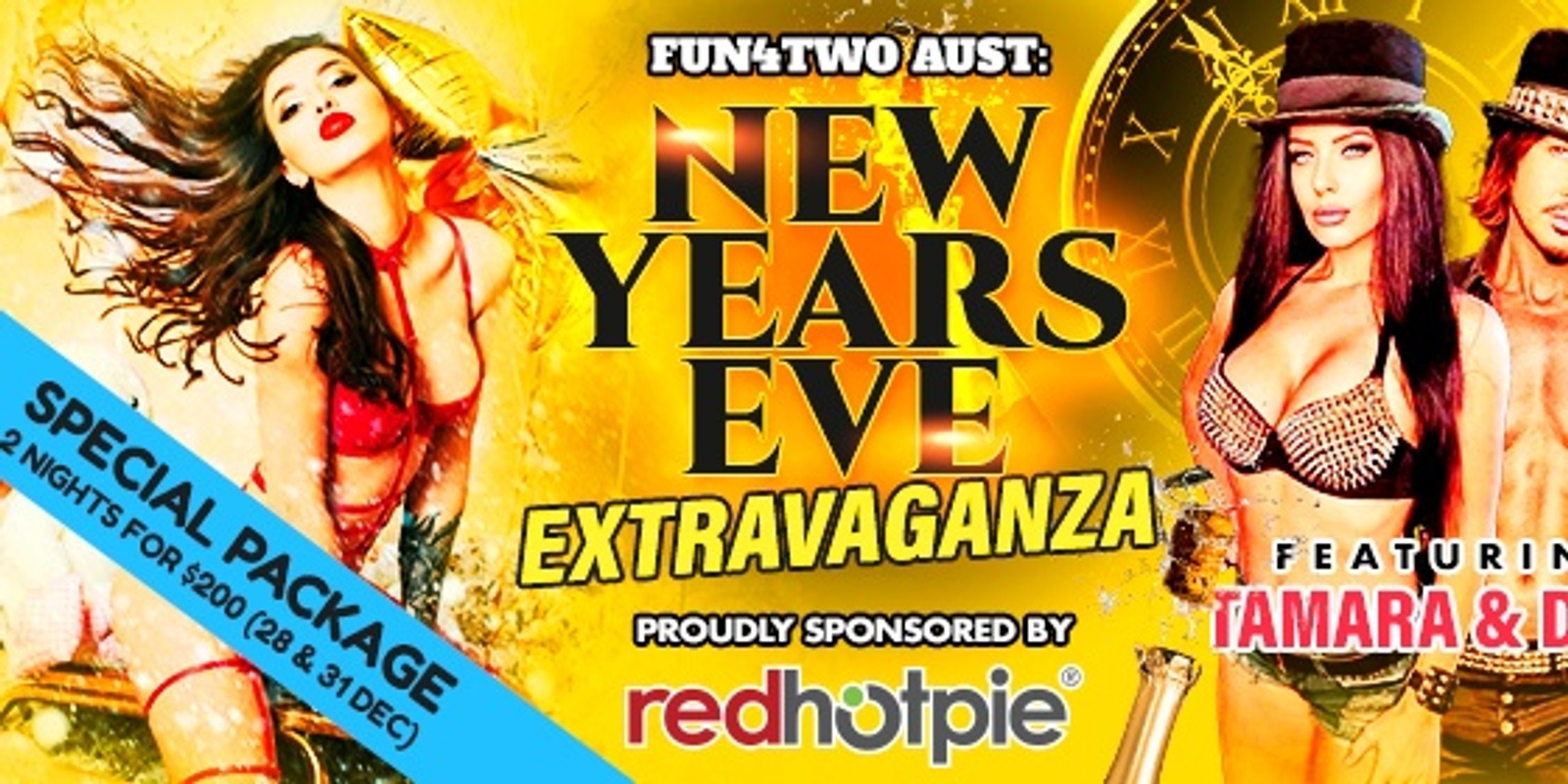 Banner image for Copy of Fun4Two New Years Eve EXTRAVAGANZA (Featuring Tamara & Dazz)