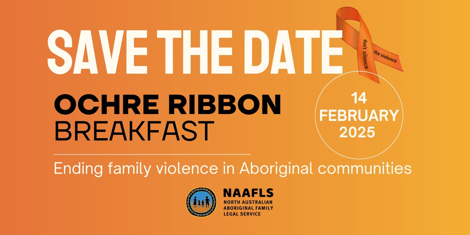 Banner image for NAAFLS Ochre Ribbon Breakfast 