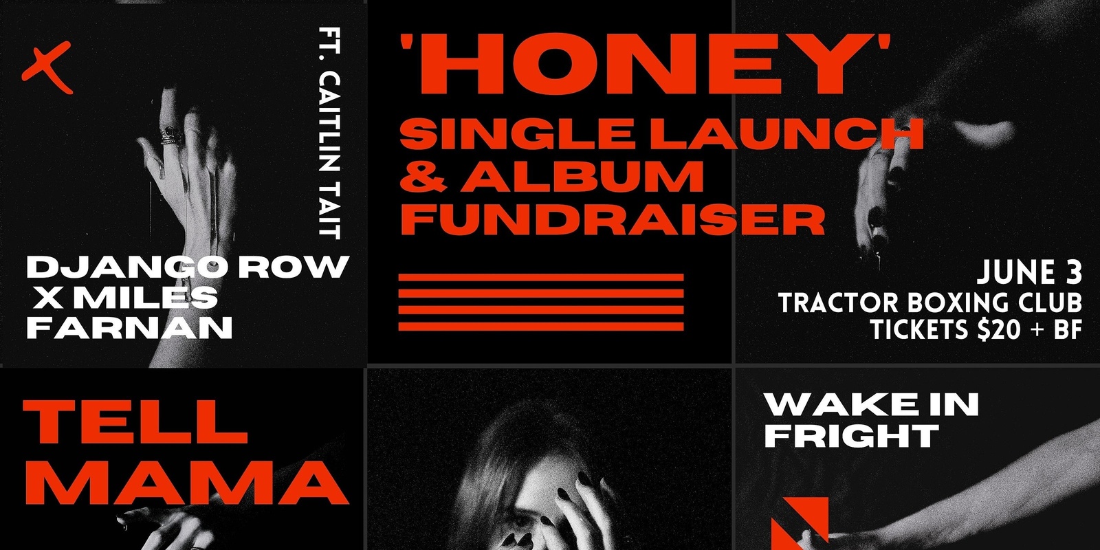 Banner image for Tell Mama 'HONEY' single launch & album fundraiser // TRACTOR BOXING CLUB