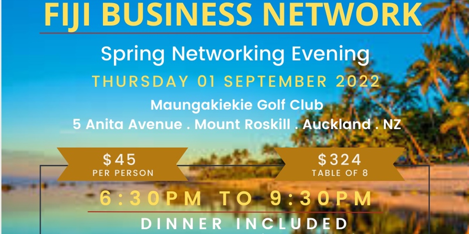 Banner image for Fiji Business Network - Spring Networking Evening