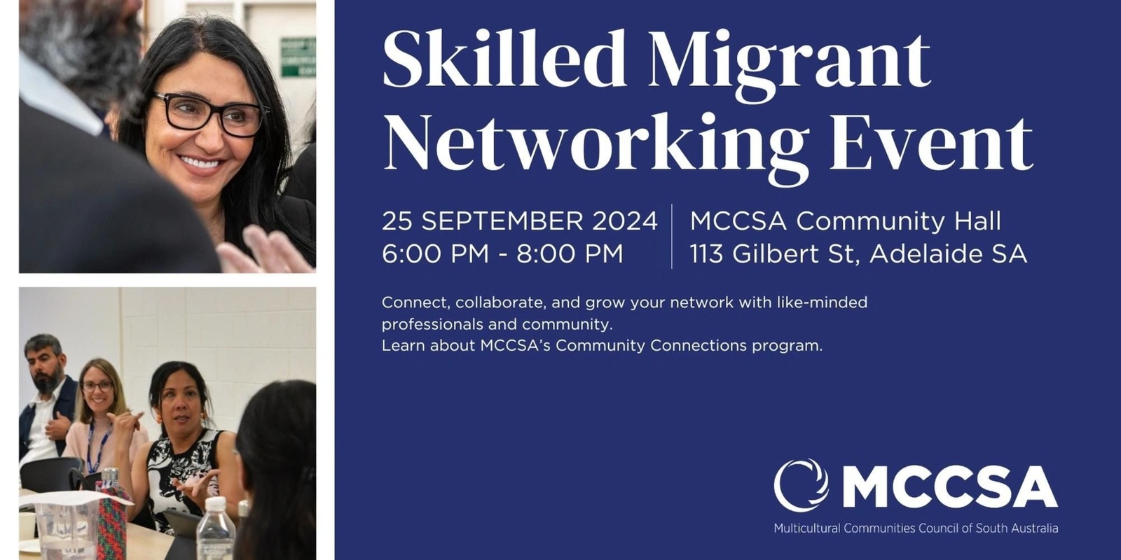 Banner image for Skilled Migrant Networking Evening by MCCSA